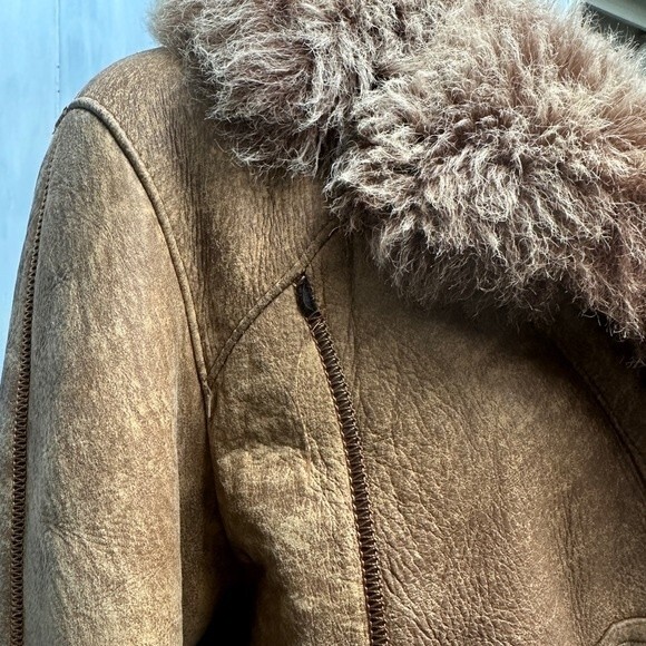 Vintage Bilgin’s High end Lambskin Leather Penny Lane Coat Medium M - Picture 15 of 16